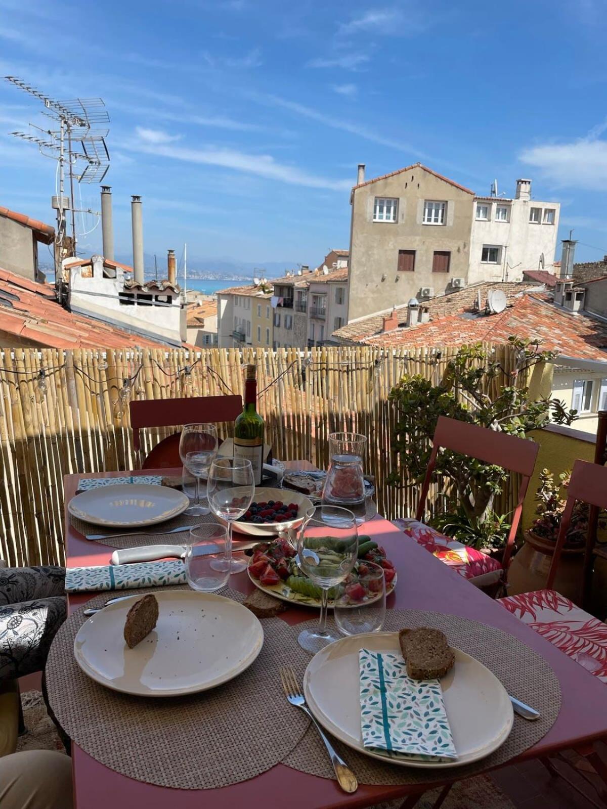 06M - Old Antibes Beautiful Duplex Terrace With Sea View公寓 外观 照片
